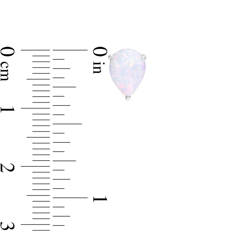 Main Image 3 of Multi-Shaped Lab-Created Opal Stud Earrings Set in Sterling Silver