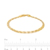 Thumbnail Image 3 of Diamond-Cut Braided Herringbone Bracelet in 10K Gold - 7.25"