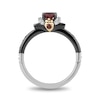 Thumbnail Image 1 of Enchanted Disney Villains Evil Queen Garnet and 1/5 CT. T.W. Diamond Ring in Sterling Silver and 10K Gold