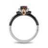 Thumbnail Image 2 of Enchanted Disney Villains Evil Queen Garnet and 1/5 CT. T.W. Diamond Ring in Sterling Silver and 10K Gold