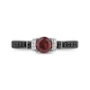 Thumbnail Image 4 of Enchanted Disney Villains Evil Queen Garnet and 1/5 CT. T.W. Diamond Ring in Sterling Silver and 10K Gold