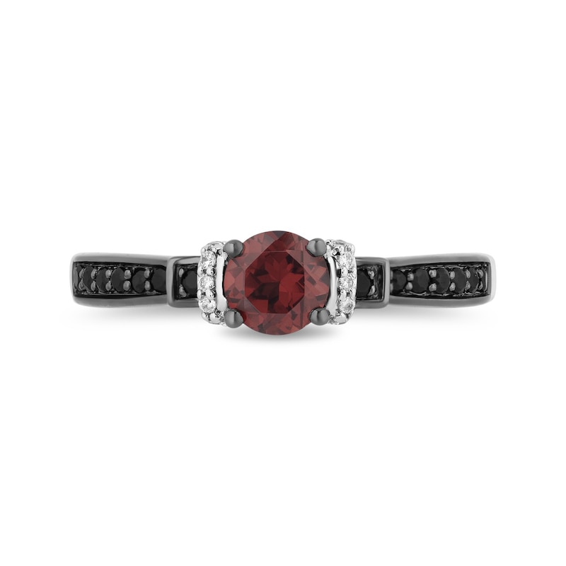 Main Image 4 of Enchanted Disney Villains Evil Queen Garnet and 1/5 CT. T.W. Diamond Ring in Sterling Silver and 10K Gold