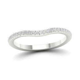 Trouvaille Collection 1/8 CT. T.W. DeBeers®-Graded Diamond Contour Anniversary Band in Platinum (F/I1)