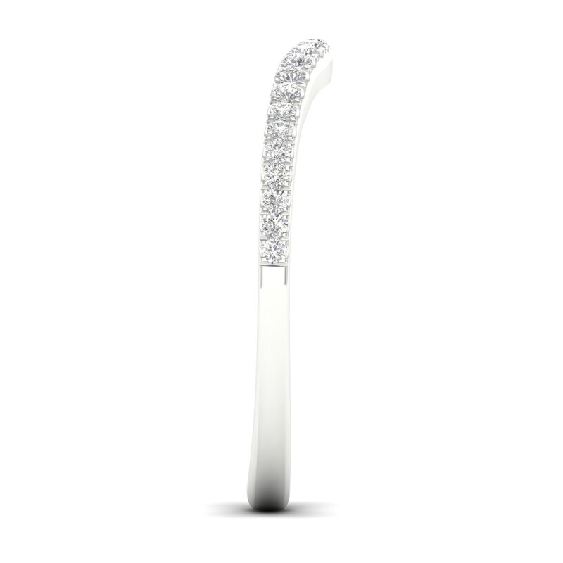 Main Image 2 of Trouvaille Collection 1/8 CT. T.W. DeBeers®-Graded Diamond Contour Anniversary Band in Platinum (F/I1)