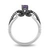 Thumbnail Image 3 of Enchanted Disney Villains Ursula Oval Amethyst and 1/4 CT. T.W. Diamond Ring in Sterling Silver