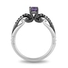 Thumbnail Image 2 of Enchanted Disney Villains Ursula Oval Amethyst and 1/4 CT. T.W. Diamond Ring in Sterling Silver