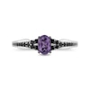 Thumbnail Image 3 of Enchanted Disney Villains Ursula Oval Amethyst and 1/4 CT. T.W. Diamond Ring in Sterling Silver