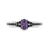 Thumbnail Image 4 of Enchanted Disney Villains Ursula Oval Amethyst and 1/4 CT. T.W. Diamond Ring in Sterling Silver