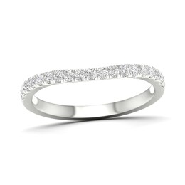 Trouvaille Collection 1/4 CT. T.W. DeBeers®-Graded Diamond Contour Anniversary Band in Platinum (F/I1)