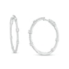 Thumbnail Image 1 of 2 CT. T.W. Certified Lab-Grown Diamond Hoop Earrings in 14K White Gold (F/SI2)
