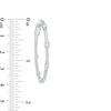 Thumbnail Image 3 of 2 CT. T.W. Certified Lab-Grown Diamond Hoop Earrings in 14K White Gold (F/SI2)