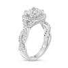 Thumbnail Image 3 of 2-3/4 CT. T.W. Certified Cushion-Cut Lab-Grown Diamond Frame Twist Shank Engagement Ring in 14K White Gold (F/VS2)
