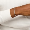 Thumbnail Image 2 of Pear-Shaped White Lab-Created Sapphire Line Bolo Bracelet in Sterling Silver - 9.0"