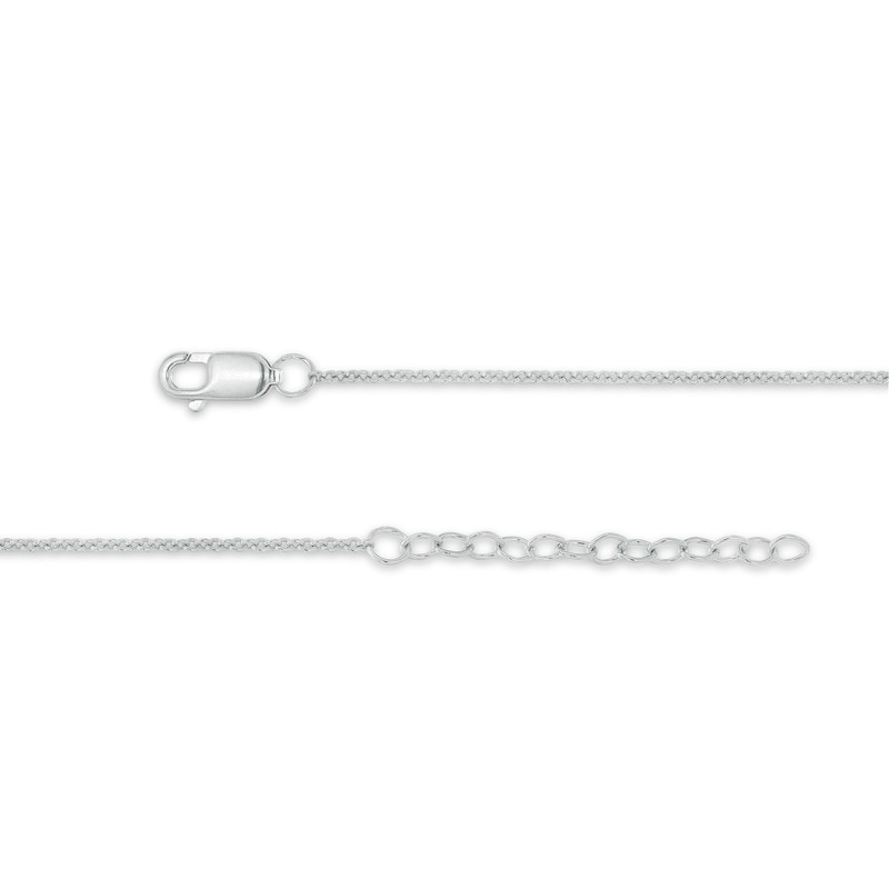 Main Image 3 of 1/20 CT. T.W. Diamond Station Butterfly Anklet in Sterling Silver – 10"