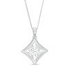 Thumbnail Image 0 of 1/2 CT. Certified Canadian Diamond Solitaire Curved Tilted Pendant in 14K White Gold (I/I2) – 17"