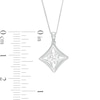 Thumbnail Image 3 of 1/2 CT. Certified Canadian Diamond Solitaire Curved Tilted Pendant in 14K White Gold (I/I2) – 17"