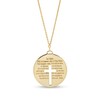 Thumbnail Image 1 of The Lord's Prayer Cutout Cross Tag Pendant in 10K Gold