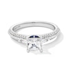 Thumbnail Image 1 of Vera Wang Love Collection 1 CT. T.W. Princess-Cut Diamond Double Row Engagement Ring in 14K White Gold (I/SI2)