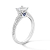 Thumbnail Image 3 of Vera Wang Love Collection 1 CT. T.W. Princess-Cut Diamond Double Row Engagement Ring in 14K White Gold (I/SI2)