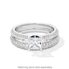 Thumbnail Image 5 of Vera Wang Love Collection 1 CT. T.W. Princess-Cut Diamond Double Row Engagement Ring in 14K White Gold (I/SI2)