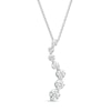 Thumbnail Image 1 of 1 CT. T.W. Journey Lab-Grown Diamond Curved Pendant in 14K White Gold (F/SI2)