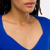 Thumbnail Image 2 of 1 CT. T.W. Journey Lab-Grown Diamond Curved Pendant in 14K White Gold (F/SI2)