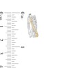 Thumbnail Image 3 of 1 CT. T.W. Baguette and Round Diamond Crossover Hoop Earrings in 10K Two-Tone Gold