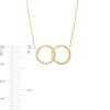 Thumbnail Image 3 of 1/20 CT. T.W. Diamond Interlocking Circle Necklace in 10K Gold – 17"