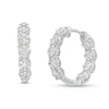 Thumbnail Image 0 of 1 CT. T.W. Multi-Diamond Inside-Out Hoop Earrings in 10K White Gold
