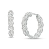 Thumbnail Image 1 of 1 CT. T.W. Multi-Diamond Inside-Out Hoop Earrings in 10K White Gold