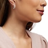 Thumbnail Image 1 of 1 CT. T.W. Multi-Diamond Inside-Out Hoop Earrings in 10K White Gold