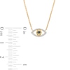 Thumbnail Image 3 of 1/10 CT. T.W. Black and White Diamond Evil Eye Necklace in 10K Gold – 17"