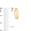 Thumbnail Image 3 of 1/4 CT. T.W. Diamond Geometric Hoop Earrings in 10K Gold