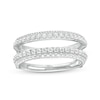 Thumbnail Image 0 of Vera Wang Love Collection 3/4 CT. T.W. Diamond Double Row Solitaire Enhancer in 14K White Gold (I/SI2)