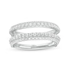 Thumbnail Image 1 of Vera Wang Love Collection 3/4 CT. T.W. Diamond Double Row Solitaire Enhancer in 14K White Gold (I/SI2)