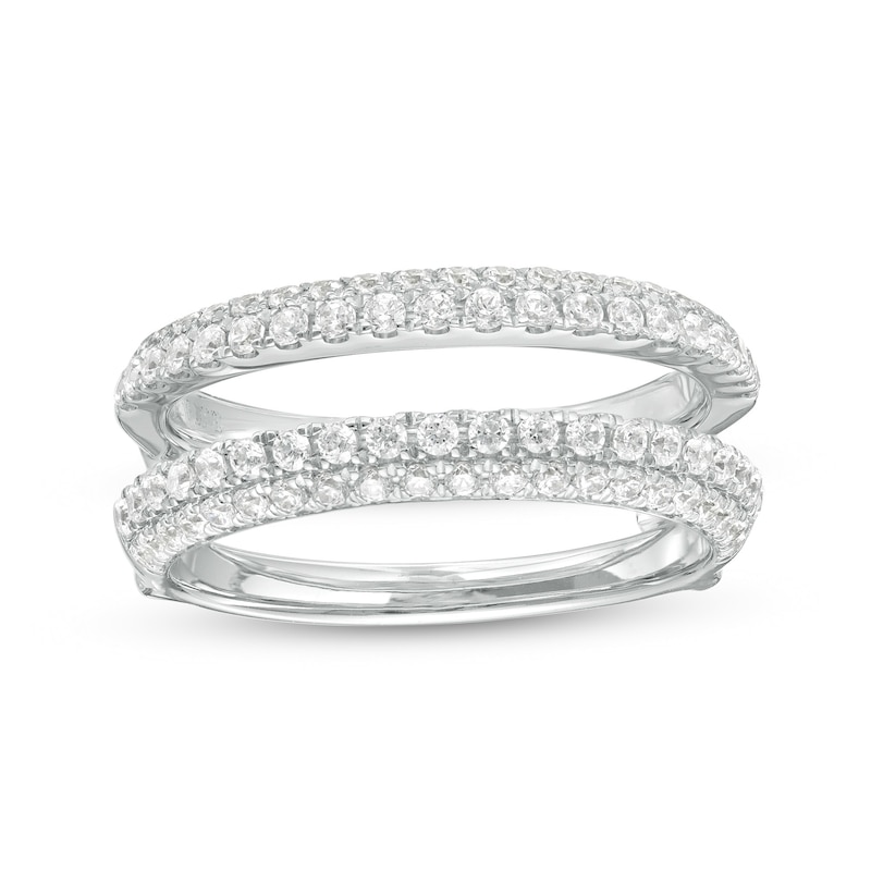 Main Image 1 of Vera Wang Love Collection 3/4 CT. T.W. Diamond Double Row Solitaire Enhancer in 14K White Gold (I/SI2)