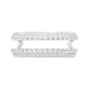 Thumbnail Image 3 of Vera Wang Love Collection 3/4 CT. T.W. Diamond Double Row Solitaire Enhancer in 14K White Gold (I/SI2)