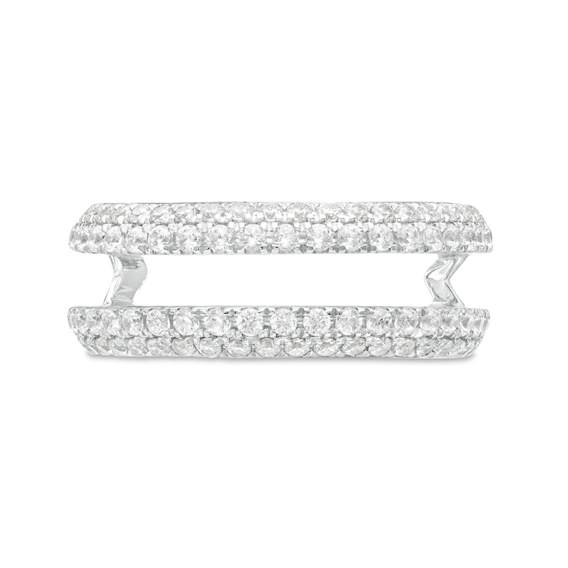 Main Image 3 of Vera Wang Love Collection 3/4 CT. T.W. Diamond Double Row Solitaire Enhancer in 14K White Gold (I/SI2)