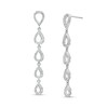 Thumbnail Image 1 of 1/2 CT. T.W. Diamond Graduated Open Teardrop-Shaped Drop Earrings in 10K White Gold