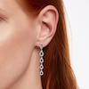 Thumbnail Image 2 of 1/2 CT. T.W. Diamond Graduated Open Teardrop-Shaped Drop Earrings in 10K White Gold