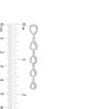 Thumbnail Image 3 of 1/2 CT. T.W. Diamond Graduated Open Teardrop-Shaped Drop Earrings in 10K White Gold