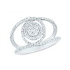 Thumbnail Image 1 of 1/2 CT. T.W. Multi-Diamond Split Shank Orbit Engagement Ring in 10K White Gold