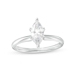 1 CT. Certified Marquise Lab-Grown Diamond Solitaire Engagement Ring in 14K White Gold (F/VS2)