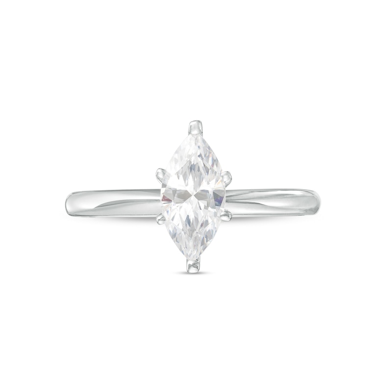 Main Image 4 of 1 CT. Certified Marquise Lab-Grown Diamond Solitaire Engagement Ring in 14K White Gold (F/VS2)