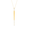 Thumbnail Image 0 of 1/8 CT. T.W. Diamond Graduated Linear Bar Drop Necklace in 10K Gold