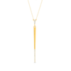 Thumbnail Image 1 of 1/8 CT. T.W. Diamond Graduated Linear Bar Drop Necklace in 10K Gold