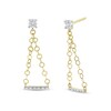 Thumbnail Image 0 of 1/20 CT. T.W. Diamond Bar with Chain Drop Earrings in 10K Gold