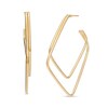 Thumbnail Image 1 of Double Row Square Hoop Earrings in 10K Gold