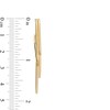 Thumbnail Image 3 of Double Row Square Hoop Earrings in 10K Gold