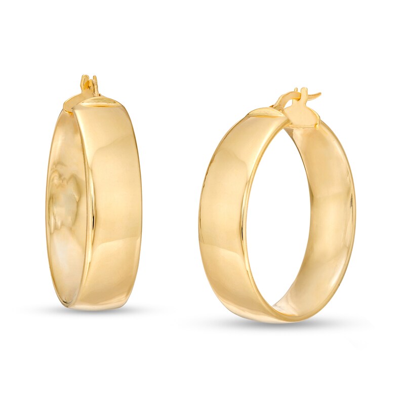 Main Image 1 of 25.0mm Hoop Earrings in 14K Gold